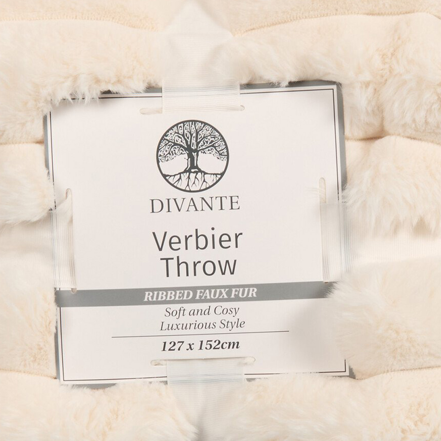 Divante Verbier Faux Fur Throw - Ivory Image 6