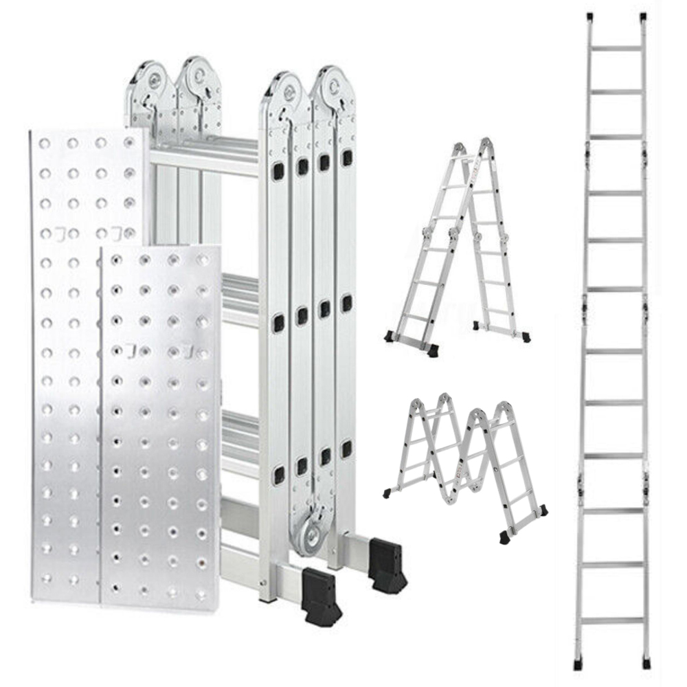 Samuel Alexander Aluminium Multi-Position Foldable Work Platform Ladder 3.46m Image 2