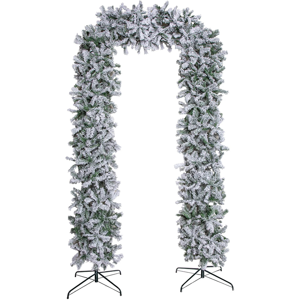 Samuel Alexander Single Door Artificial Plain Green Christmas Tree Arch 8ft Image 1