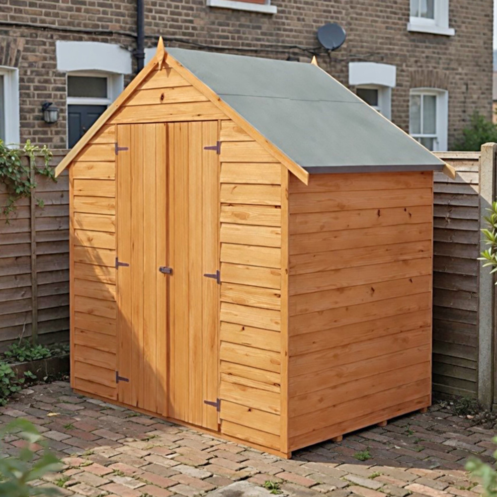 Shire GB Garden Value 4 x 6ft Overlap Double Door Garden Shed Image 1