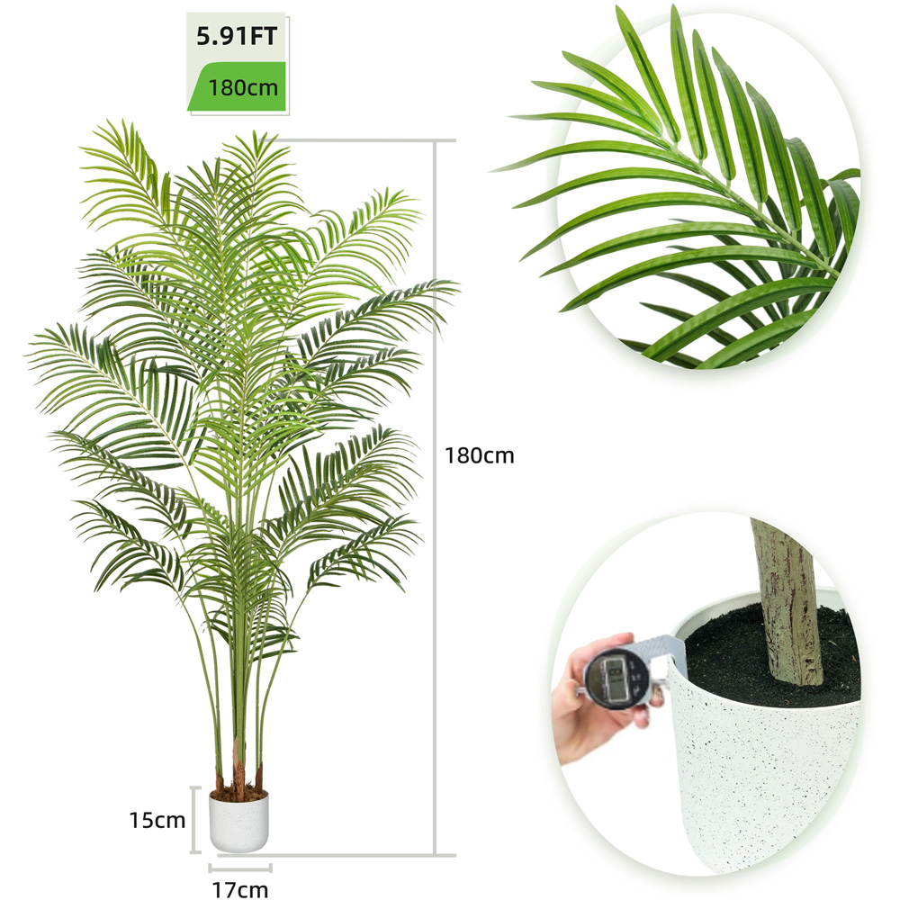 Palm Tree Indoor Artificial Plant 180cm Image 7