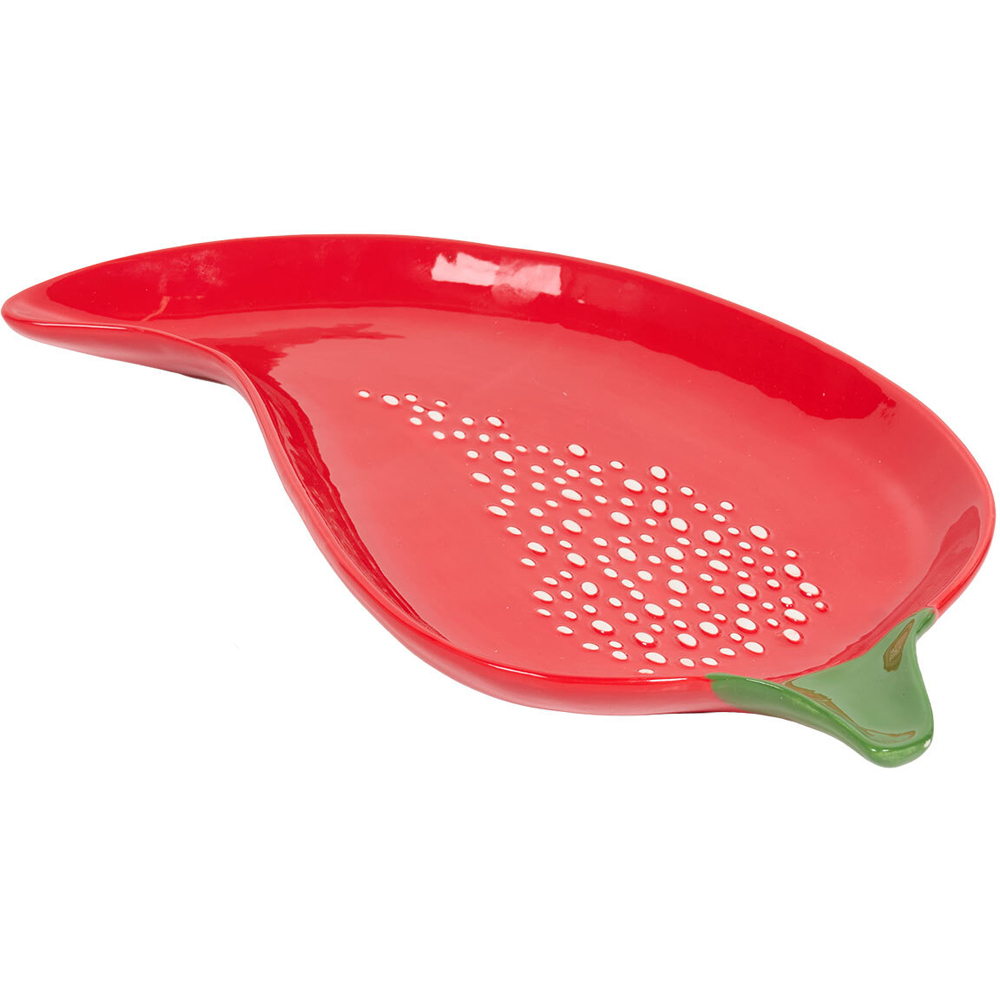 Zest and Zing Chilli Shape Plate Red Image 4