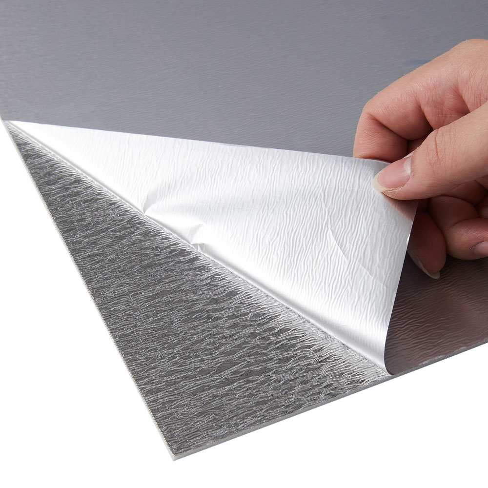 Living and Home Marble Patterned Light Grey PVC Self Adhesive Wall Sticker 10 Pack Image 8