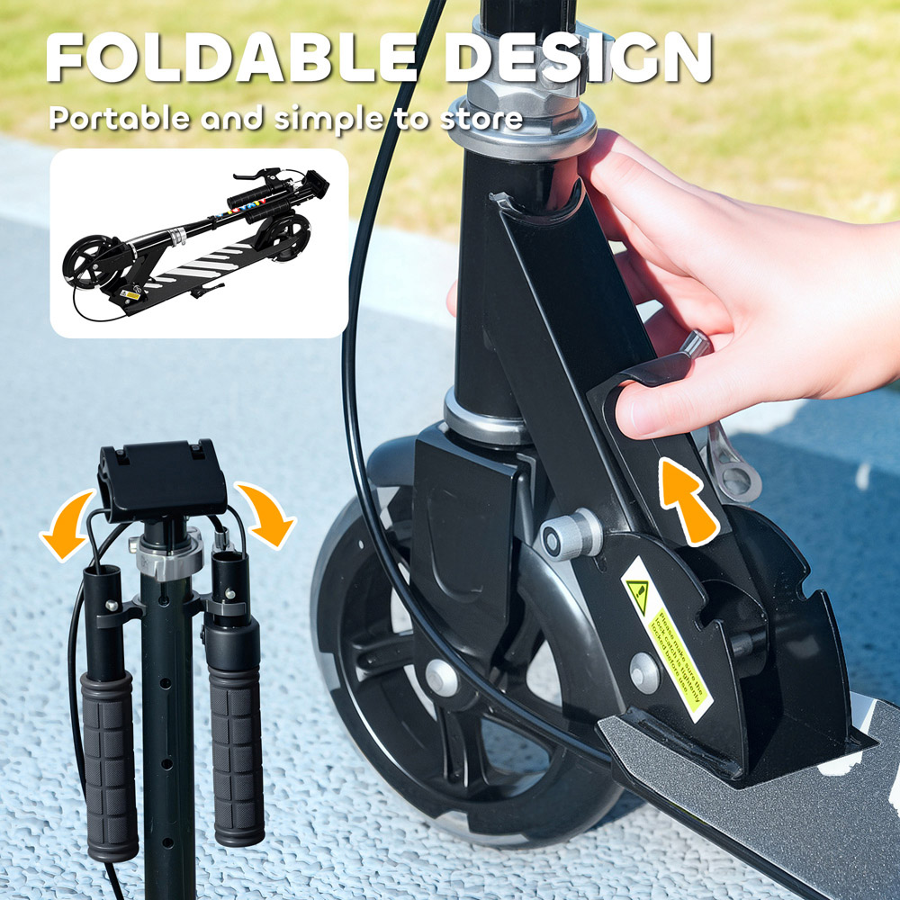Tommy Toys AIYAPLAY Black Adjustable Handle Folding Kids Kick Scooter Image 7