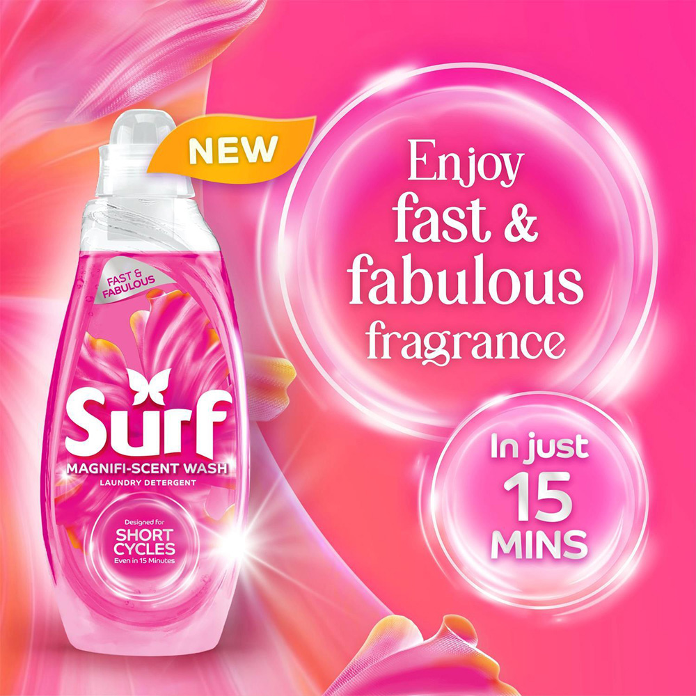 Surf Magnifi-Scent Wash Floral Fusion Liquid Laundry Detergent 40 Washes 1.08L 8 Pack Image 5