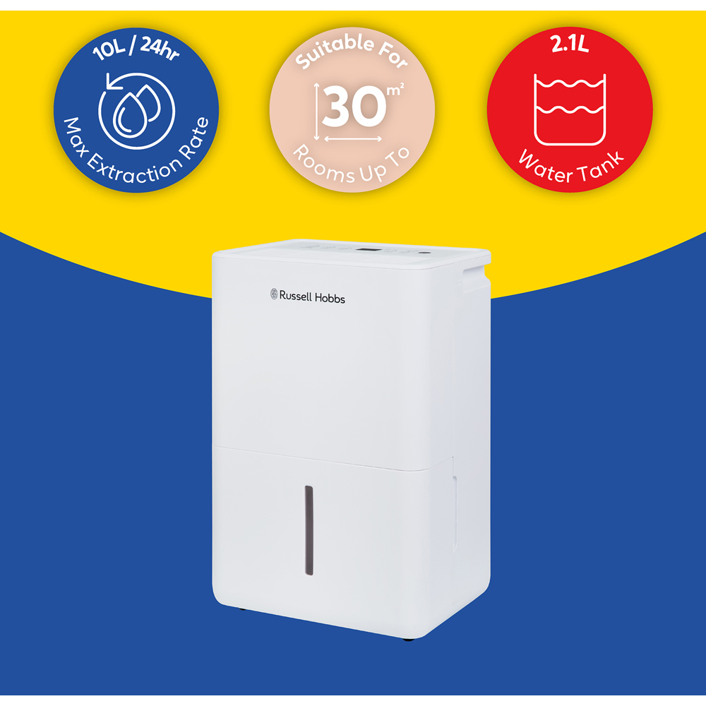 Russell Hobbs RHDH1002 White Dehumidifier 10L Image 5
