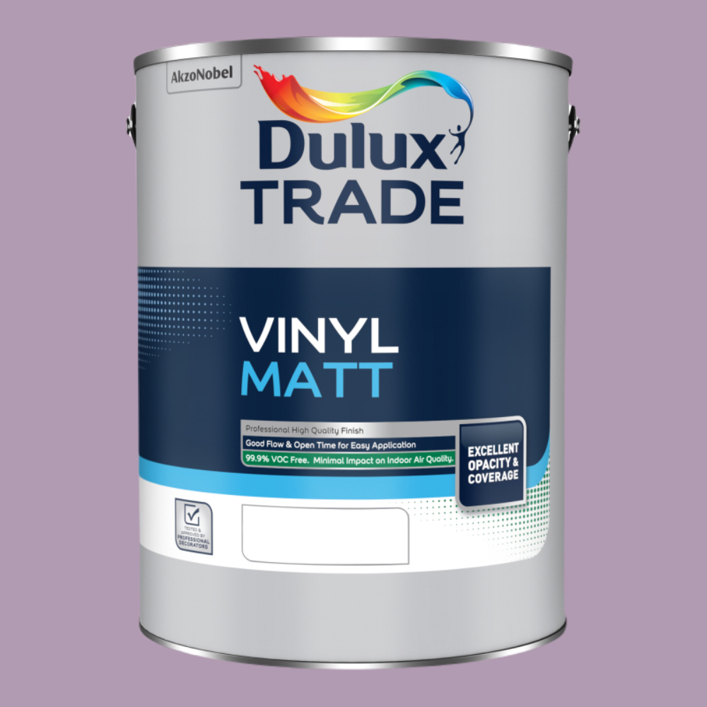 Dulux Trade Frosted Grape Walls and Ceilings Vinyl Matt Paint 5L Image 2