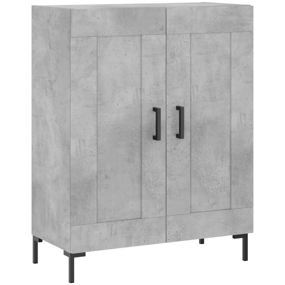 vidaXL 2 Door 3 Shelf Concrete Grey Wooden Cabinet Image 7