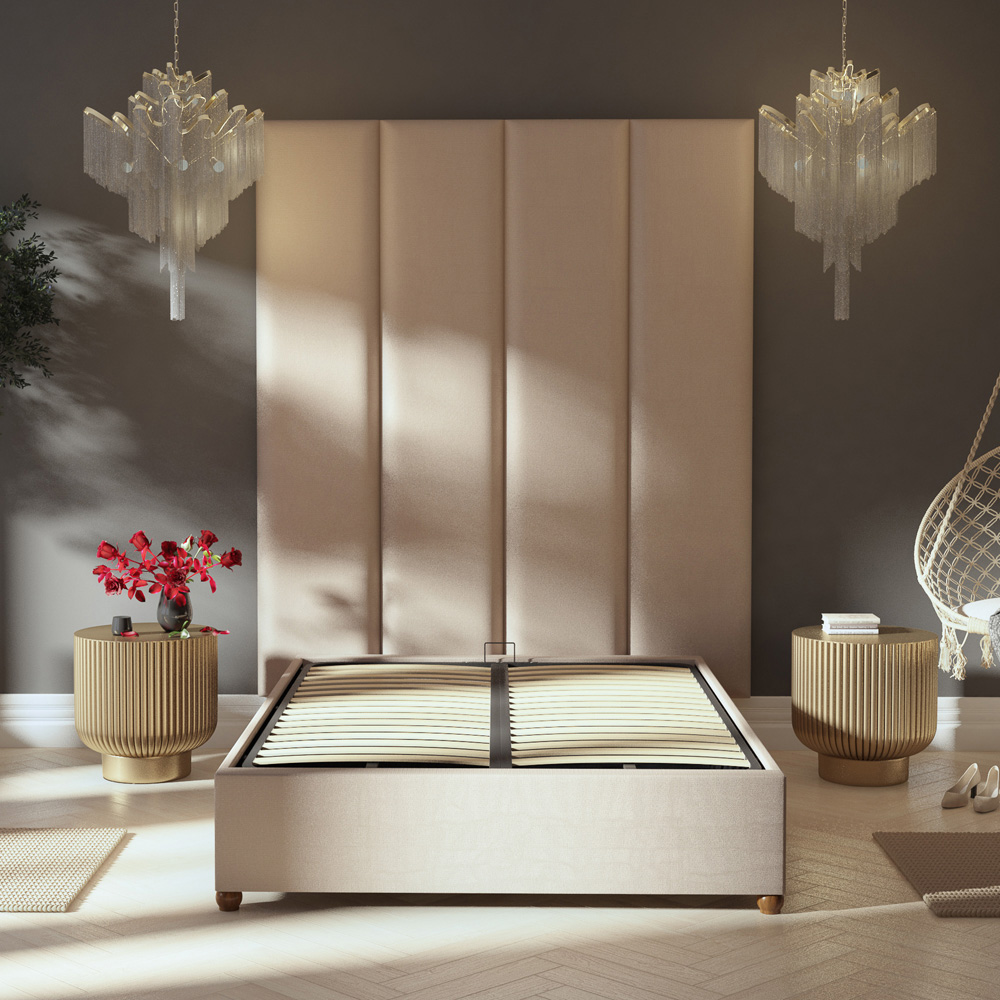 Aspire Furniture Llewelyn-Bowen Luxury Off White Eire Linen Wall Mounted Headboard 45cm Image 5