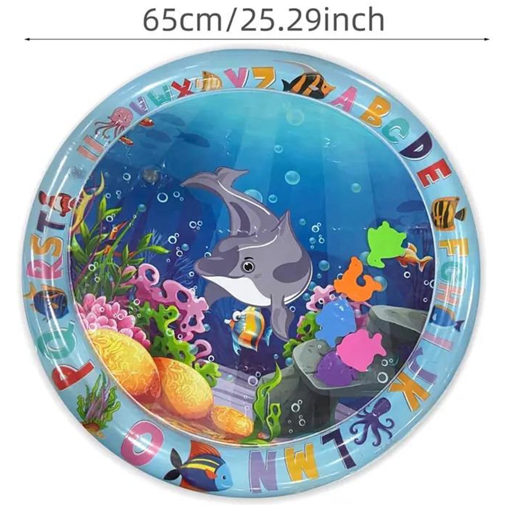 Dyzi Aquarium Themed Inflatable Water Play Mat for Babies Image 2