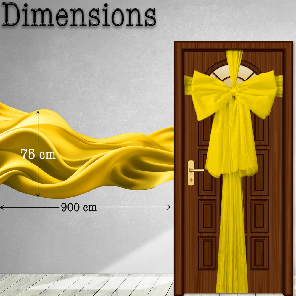Shatchi Gold Giant Bow Door Cover Image 4