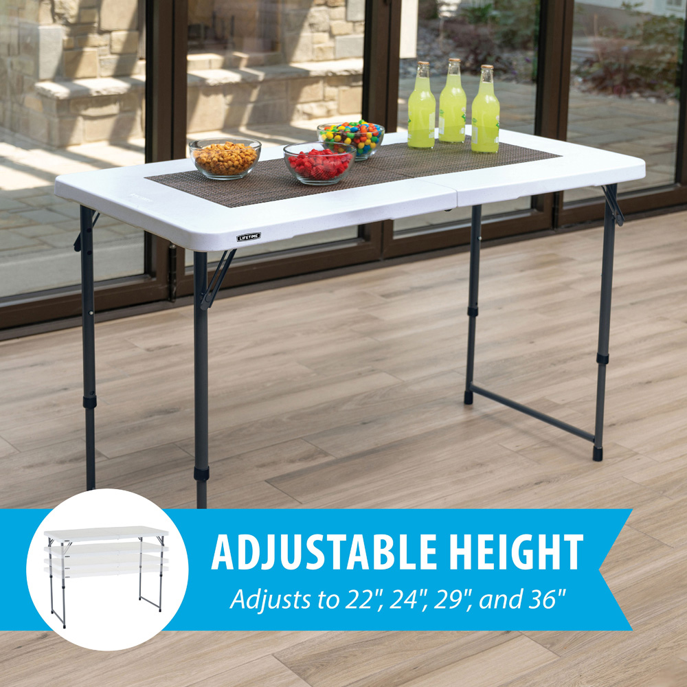 Lifetime Products Height Adjustable Fold In Half Light Commercial Table Image 8