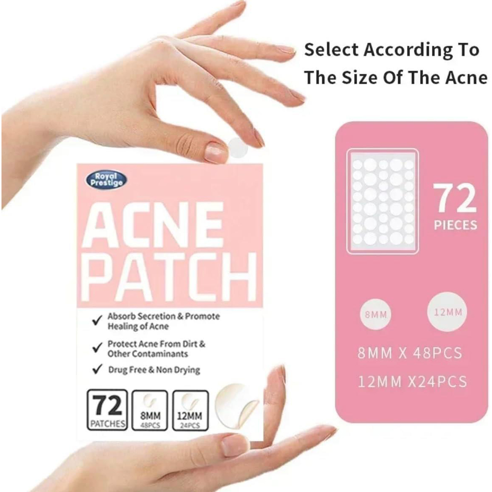 Dyzi 72 Invisible Salicylic Acid Pimple Stickers for Zits and Blemishes Image 4