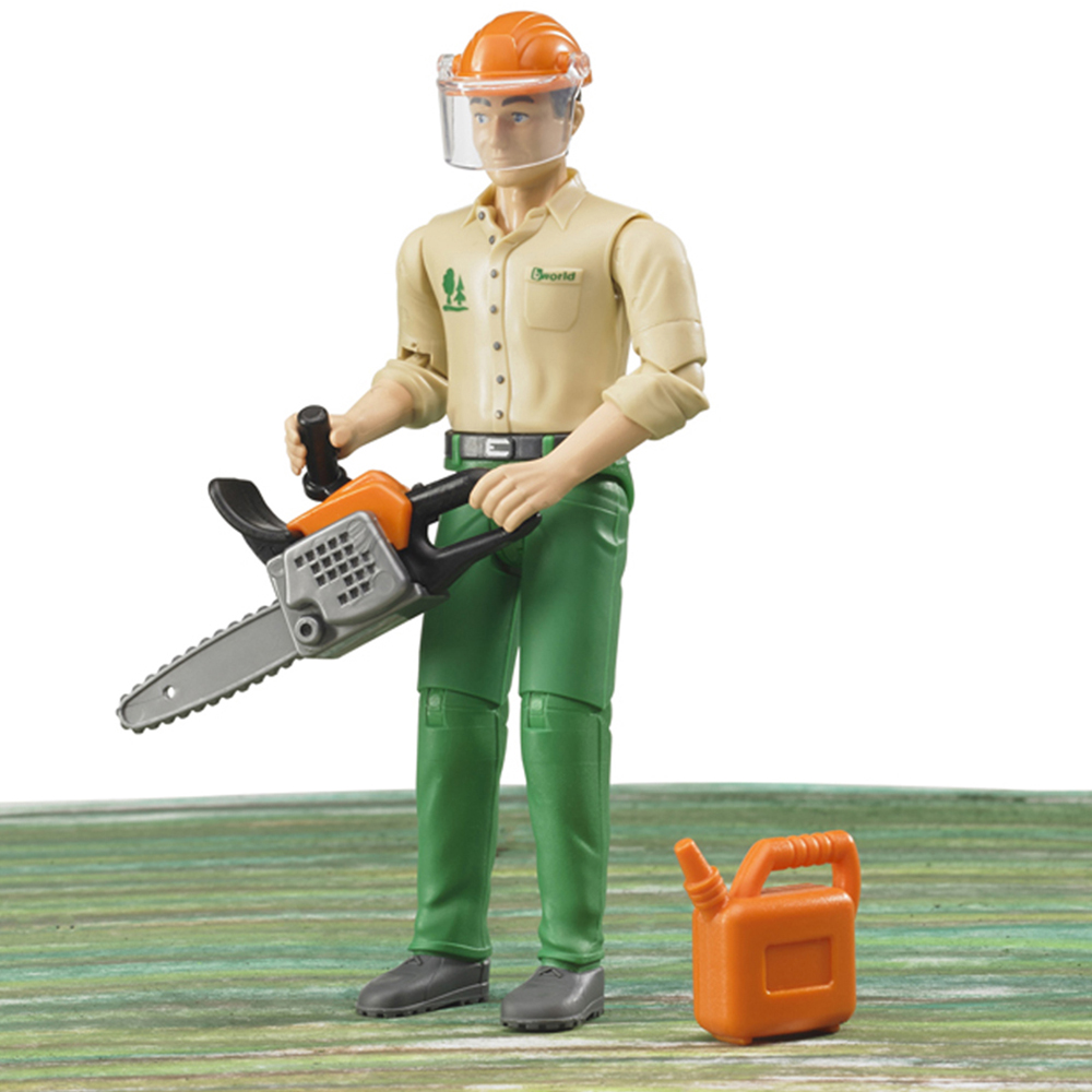 Bruder Kids bworld Forestry Worker with Accessories Playset Model Image 2