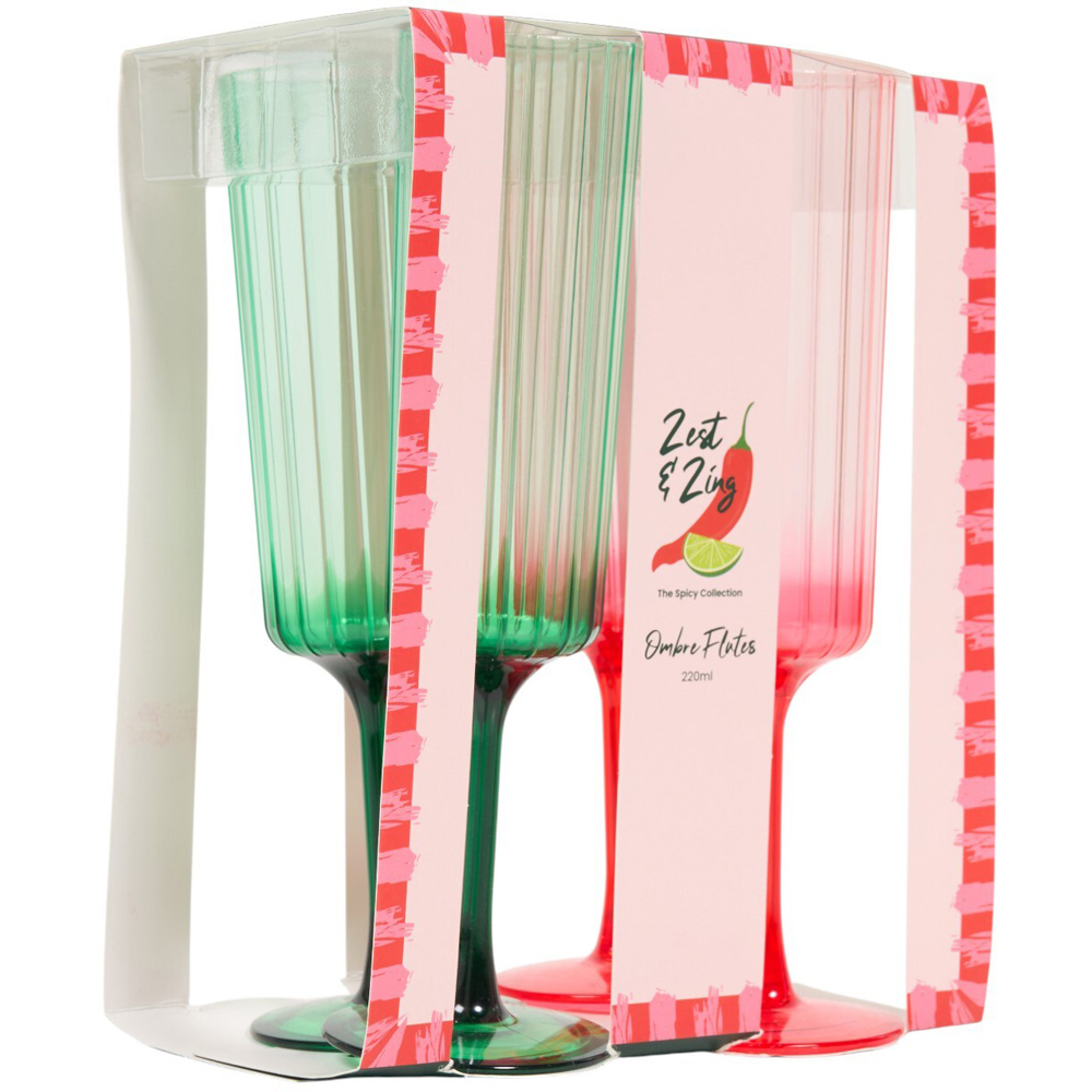 Pack of 4 Zest and Zing Ombre Flutes Image 1