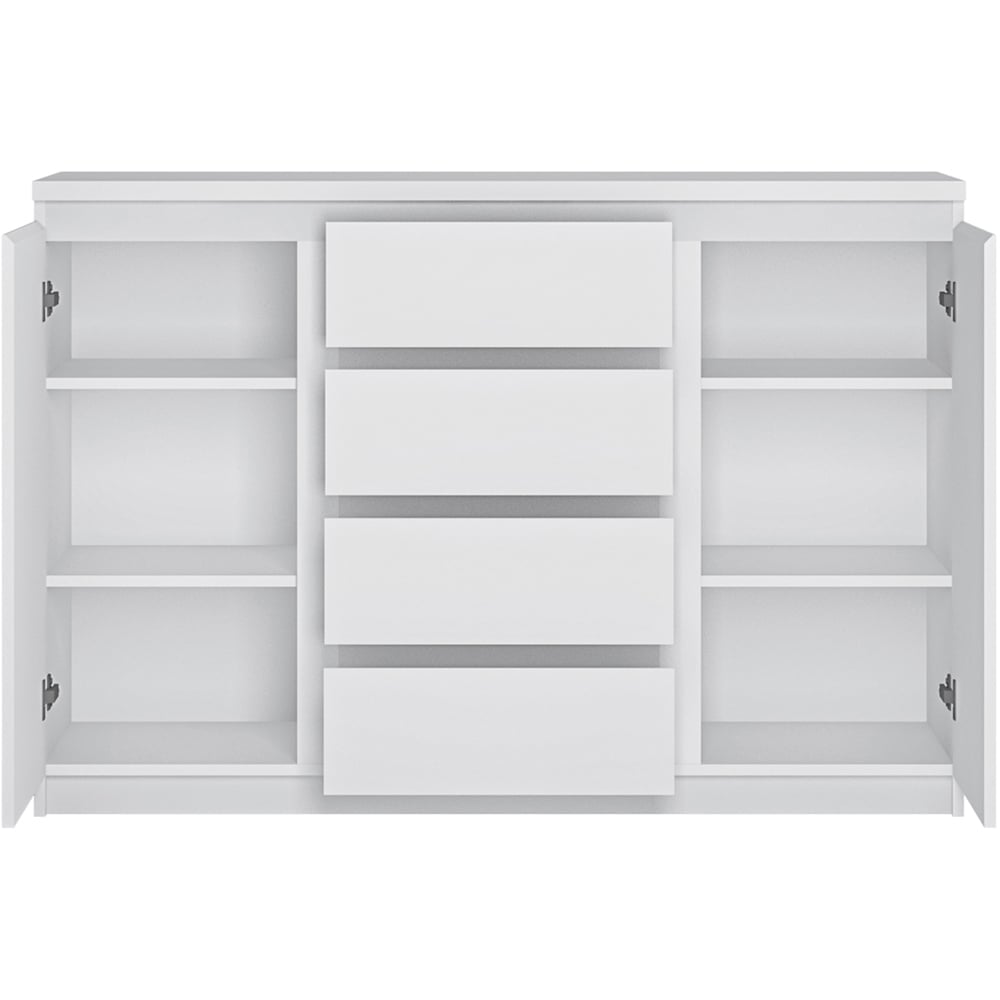 Florence Fribo 2 Door 4 Drawer White Sideboard Image 3