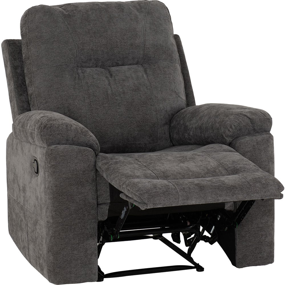 Seconique Guildford Grey Fabric Manual Recliner Chair Image 3