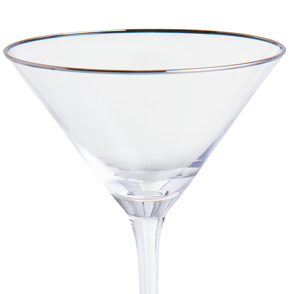 Wilko Silver Rim Cocktail Glass 2 Pack Image 3
