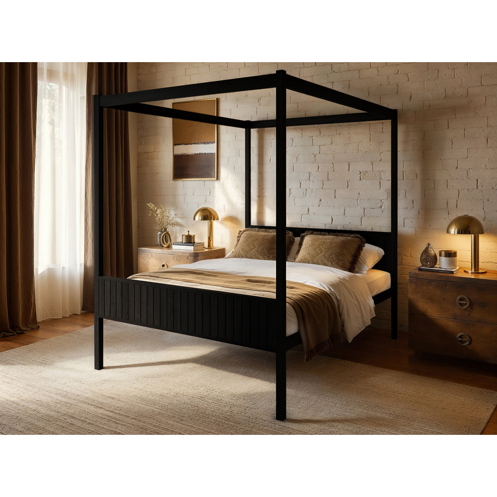 Flair Maddy King Size Black 4 Poster Bed Image 4