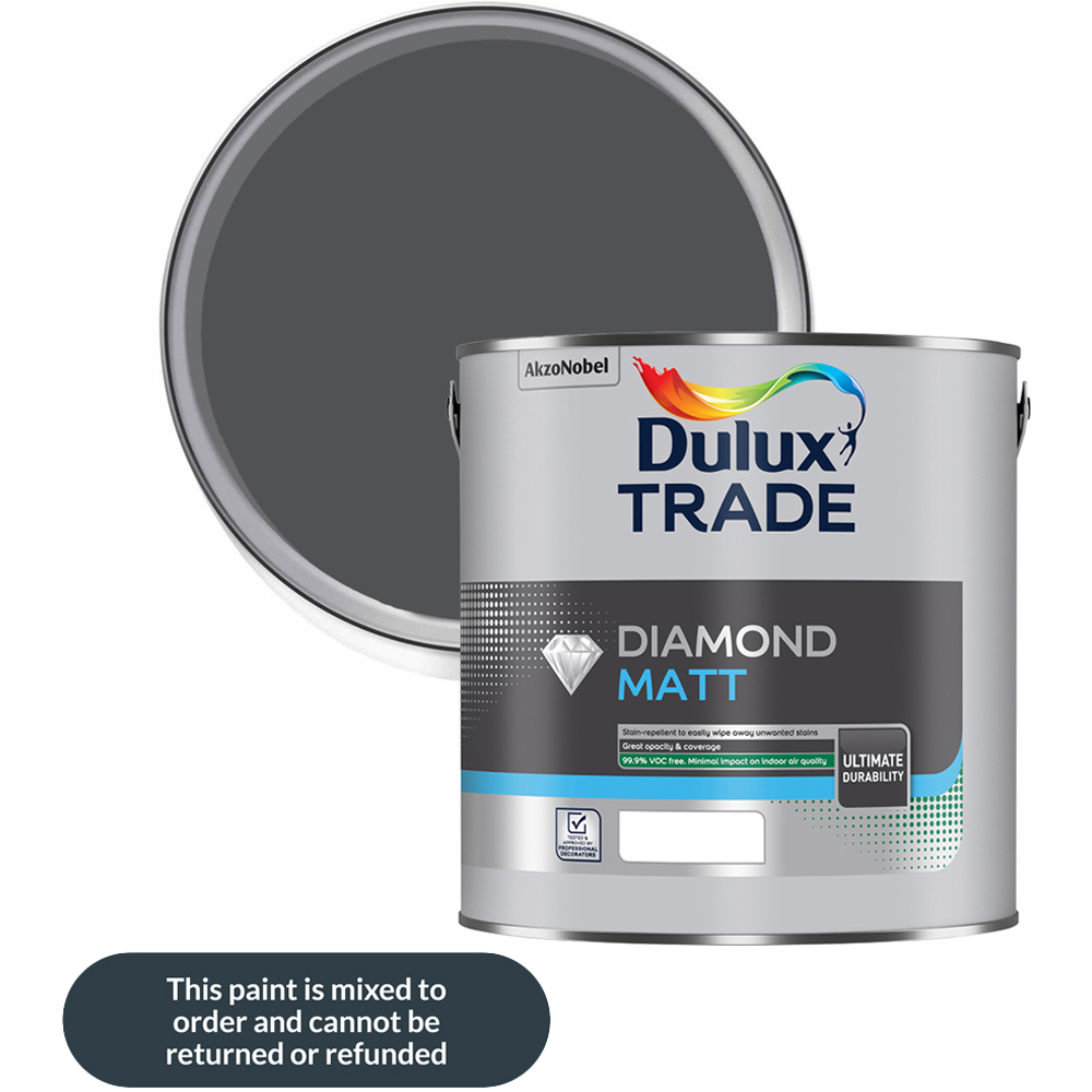 Dulux Trade Cannon Ball Walls and Ceilings Diamond Matt Paint 2.5L Image 1
