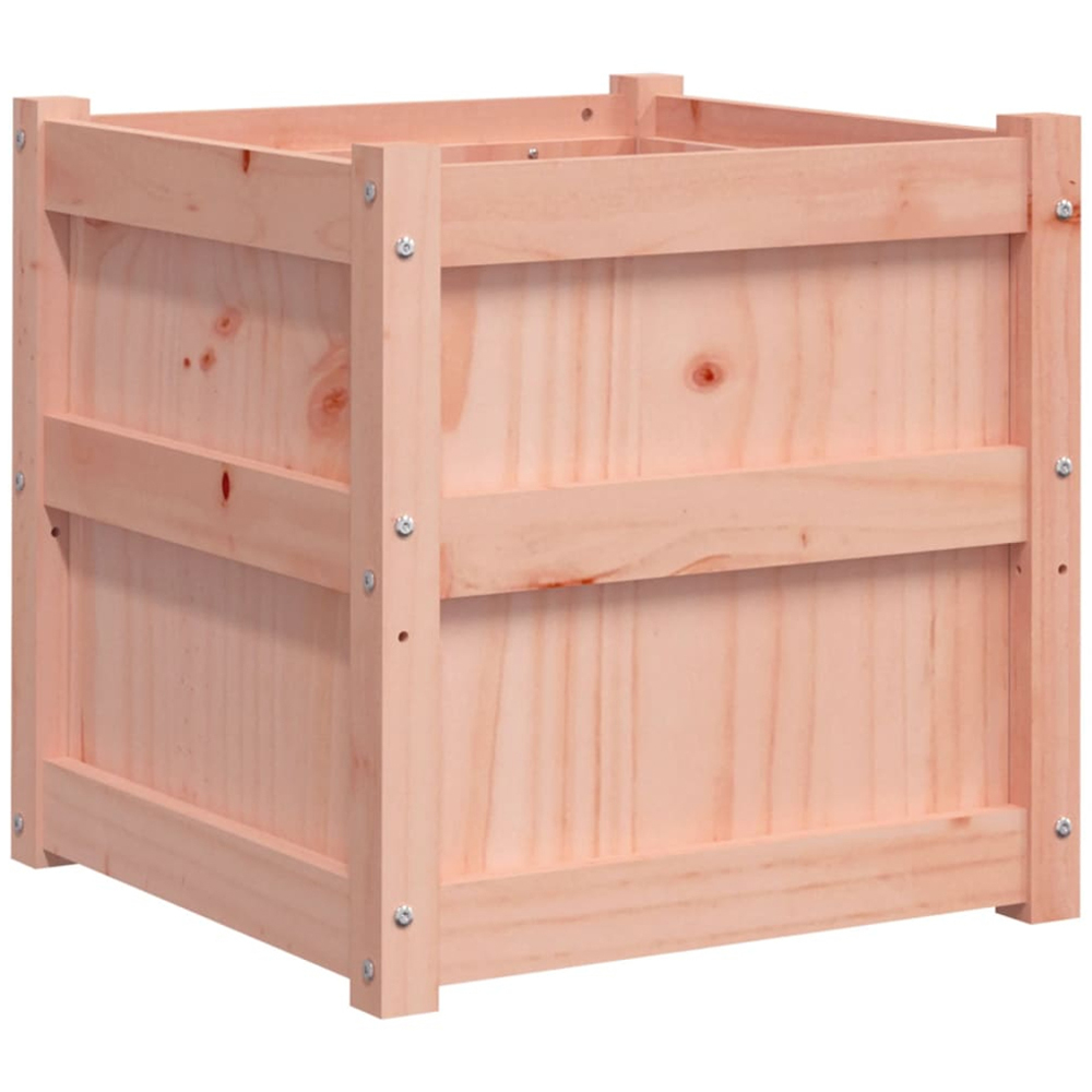 vidaXL Natural Solid Douglas Wood Garden Planter 50cm 2 Pack Image 1