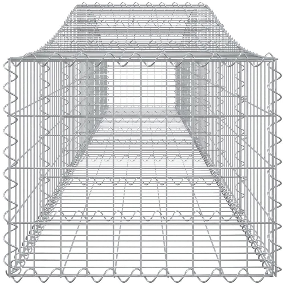 vidaXL Silver Galvanised Iron Arched Gabion Basket 400 x 50 x 40/60cm 2 Pack Image 3