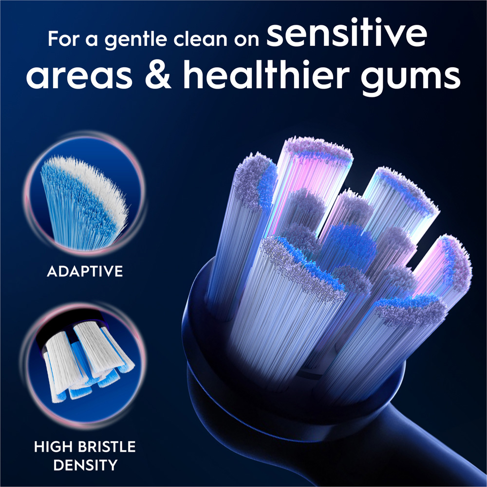 Oral-B iO Gentle Clean Care Black Toothbrush Refill Head 4 Pack Image 6