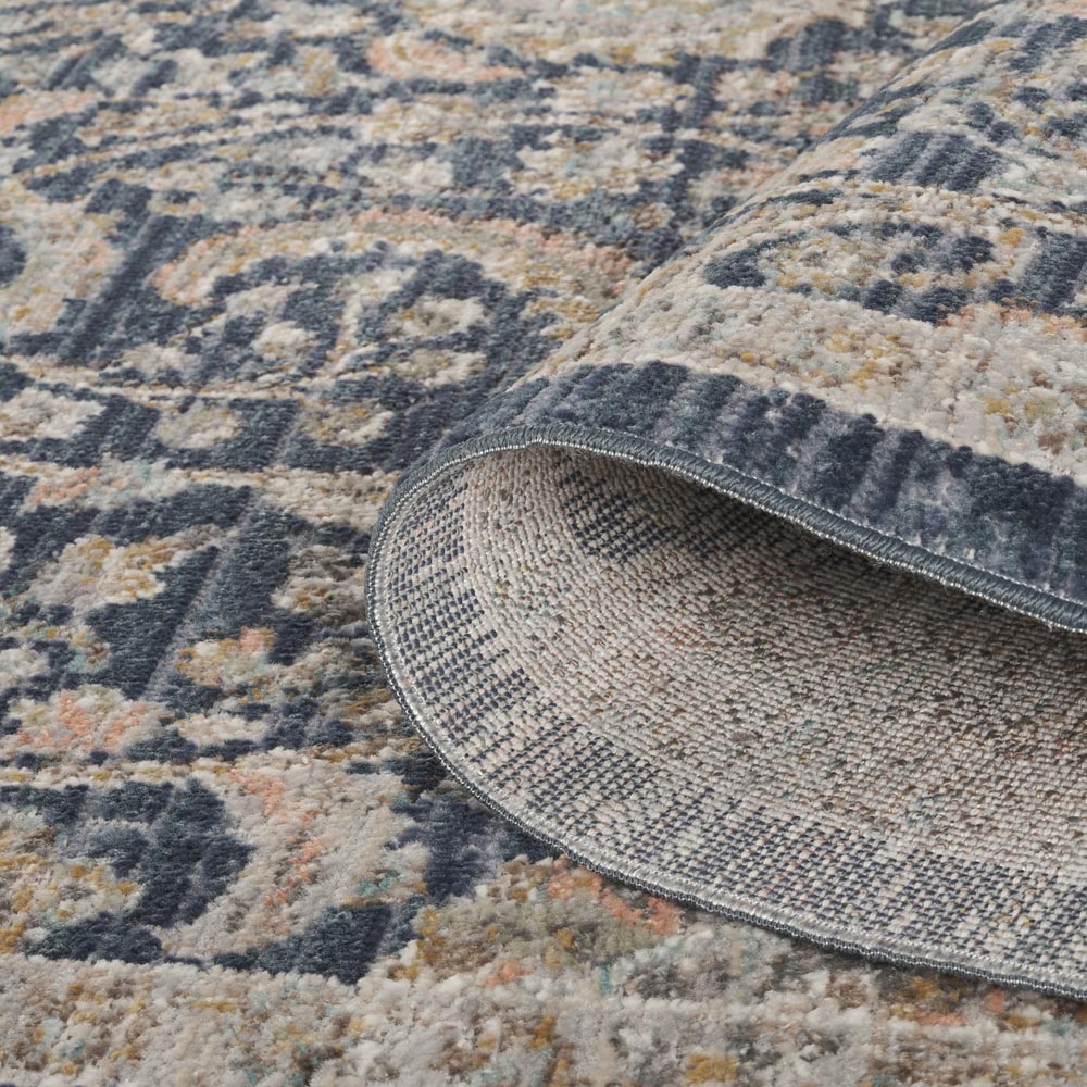 Desire Rugs Maia Navy Floral Non Slip Rug 60 x 220cm Image 4