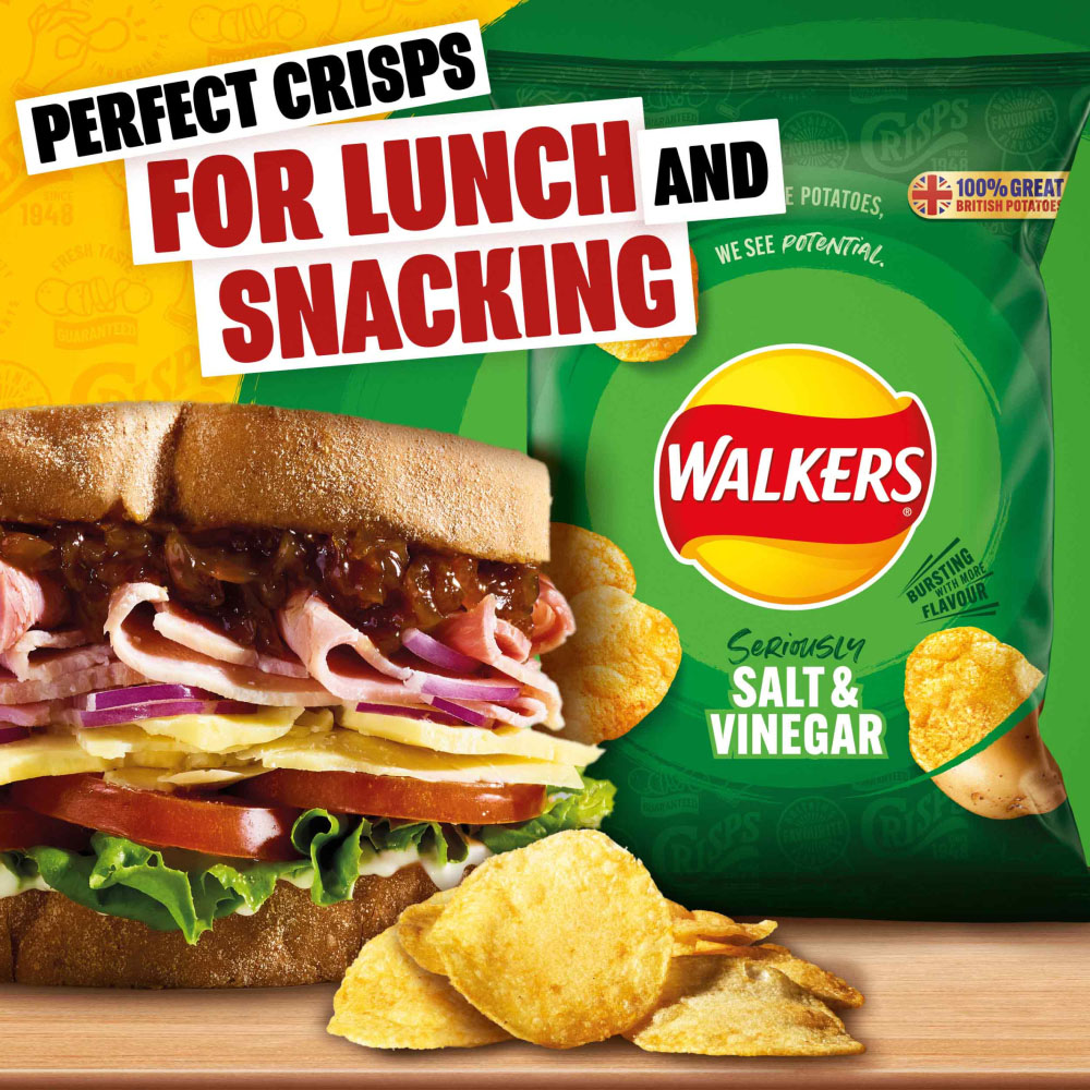 Walkers Salt and Vinegar Crisps 45g Image 5