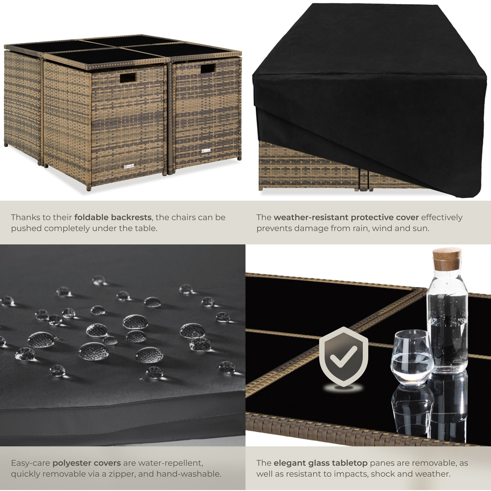 tectake Bilbao 8 Seater Nature Garden Dining Set Image 5