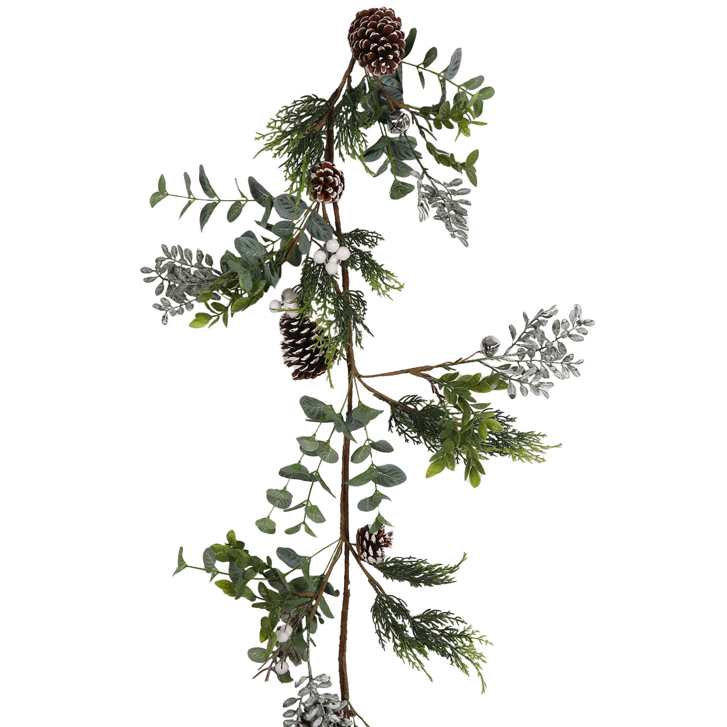 Pinecone White Berries Garland 1.5m Image