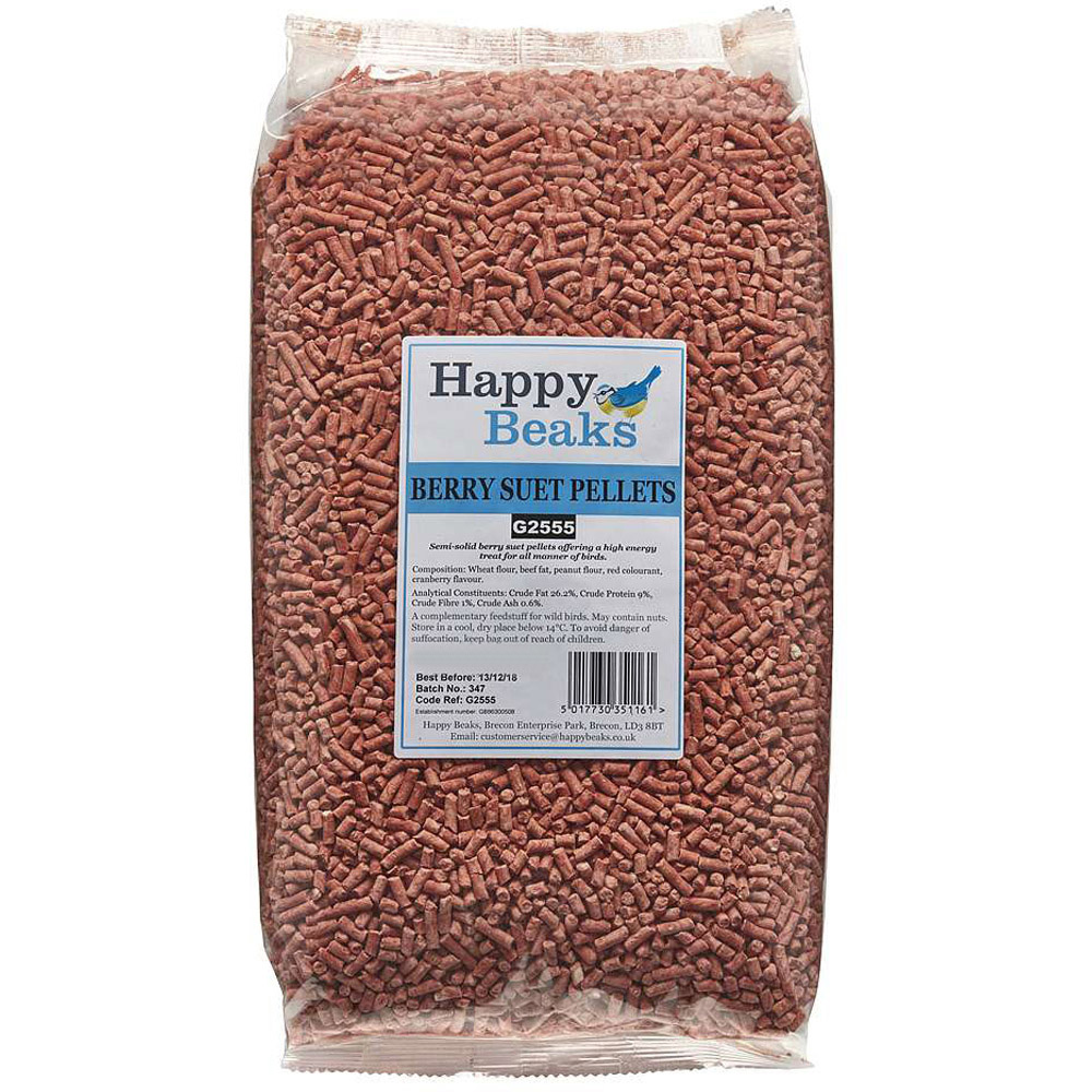 Happy Beaks Berry Suet Pellet Bird Food 25.5kg Image 1