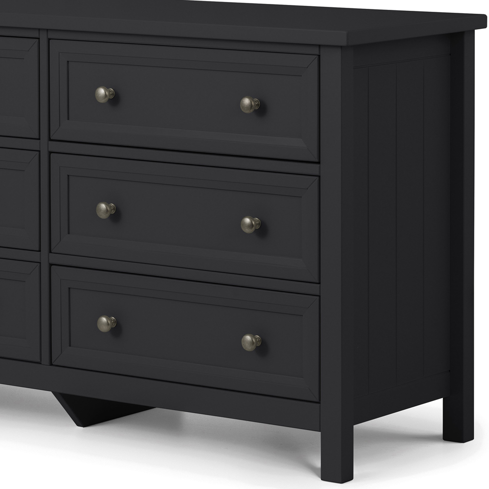 Julian Bowen Maine 6 Drawer Anthracite Wide Chest of Drawers Image 3