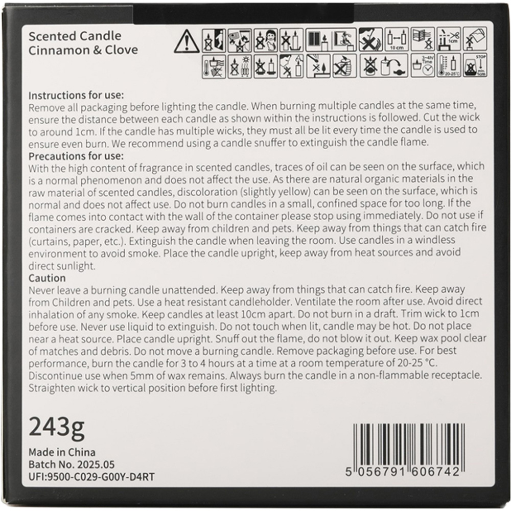 Steve Rhodes He Sees You When You're Sleeping Cinnamon and Clove Scented Candle with Black Mug Image 6