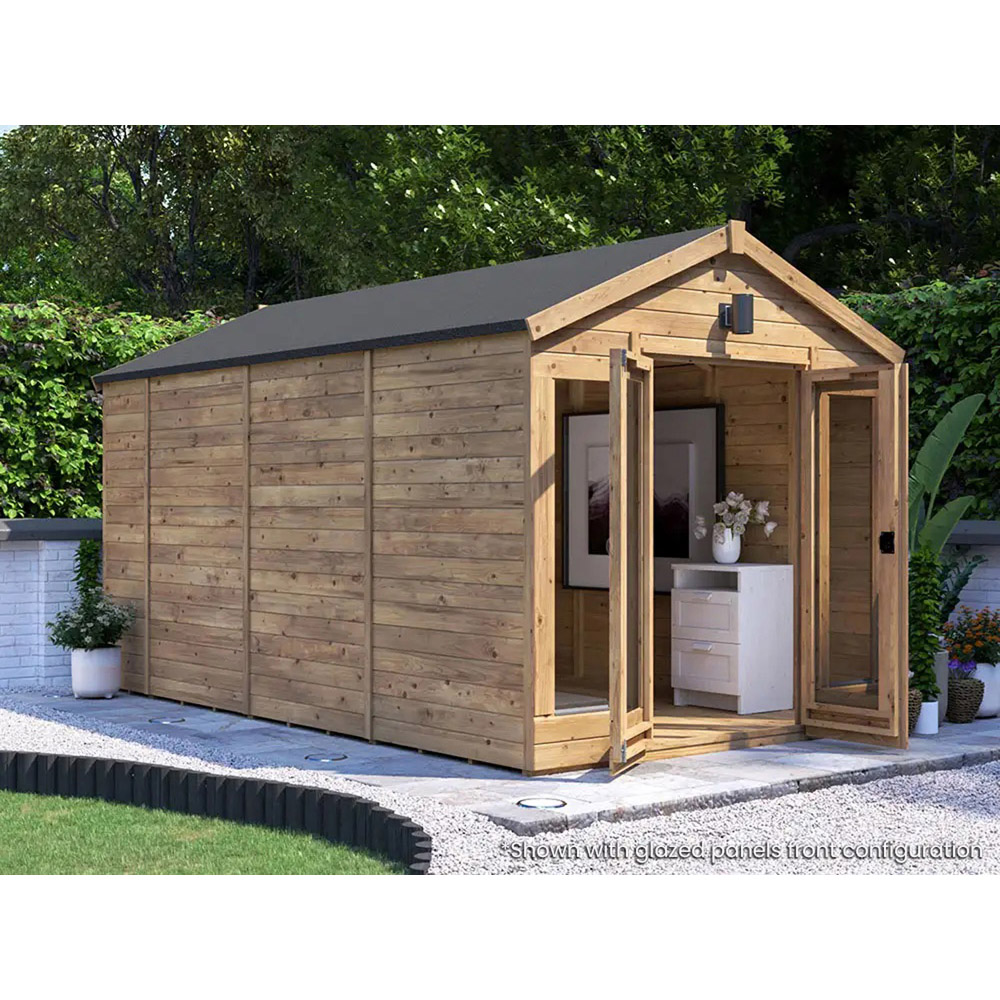 Dunster House RagePanda 8 x 13ft Modular Brown Superfelt Apex Summerhouse Image 2