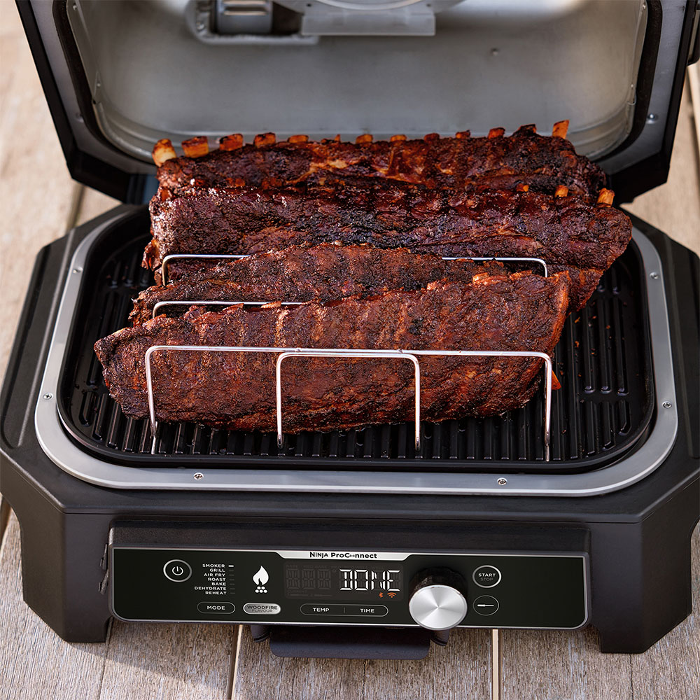 Ninja Smoker Rib Rack Ninja Woodfire Silver XL Rib Rack | Wilko