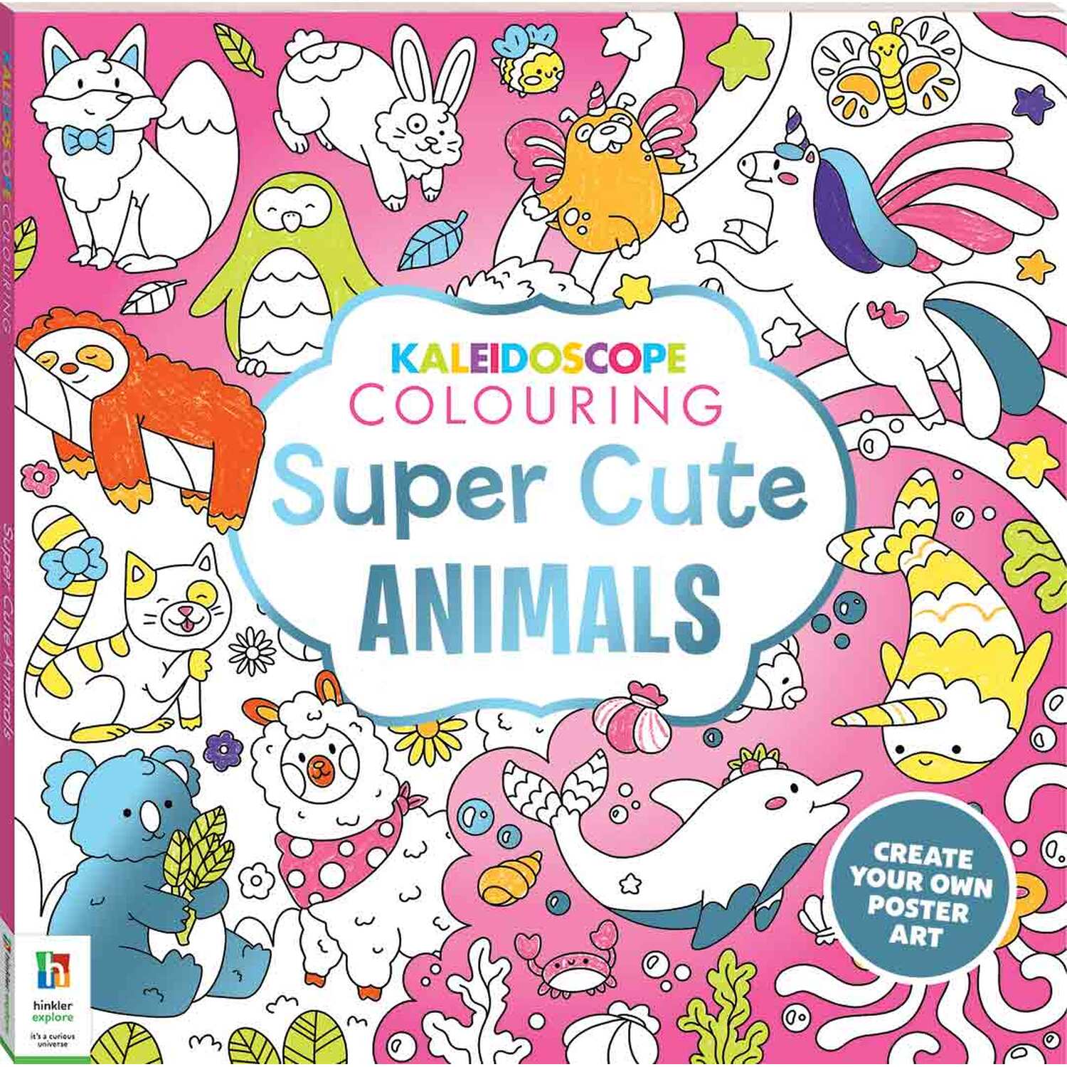 Single Hinkler Kaleidoscope Cute Colouring Book in Assorted styles Image 1