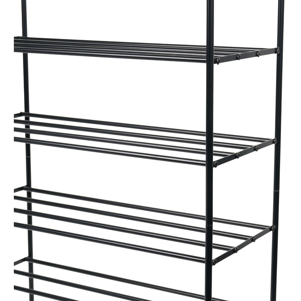 Argento 6 Tier Metal Shoe Rack Black Image 5