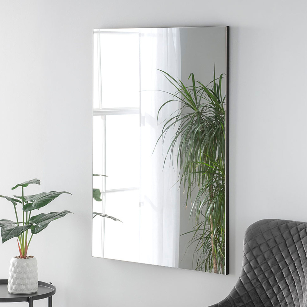 Yearn Seamless Black Rectangle Wall Mirror 90 x 60cm Image 2