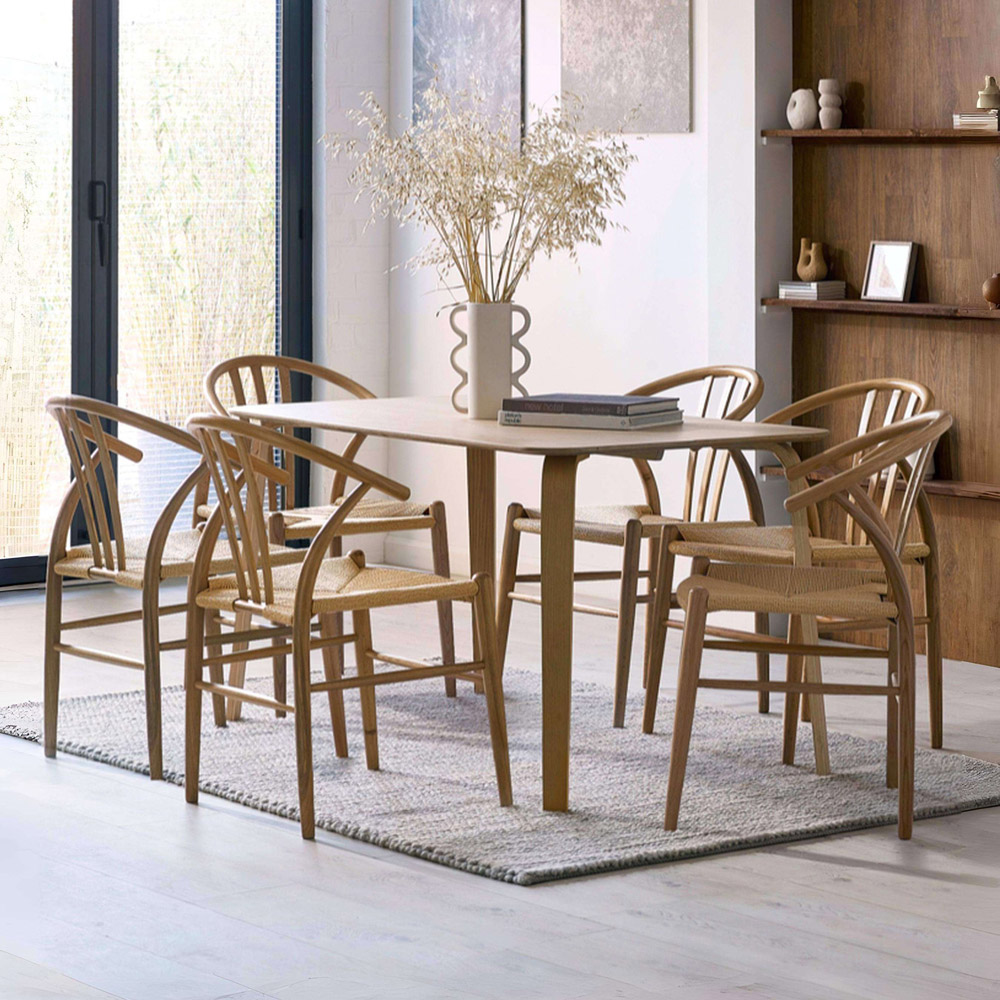 Julian Bowen Symi Set of 2 Natural Oak Dining Chair Image 8