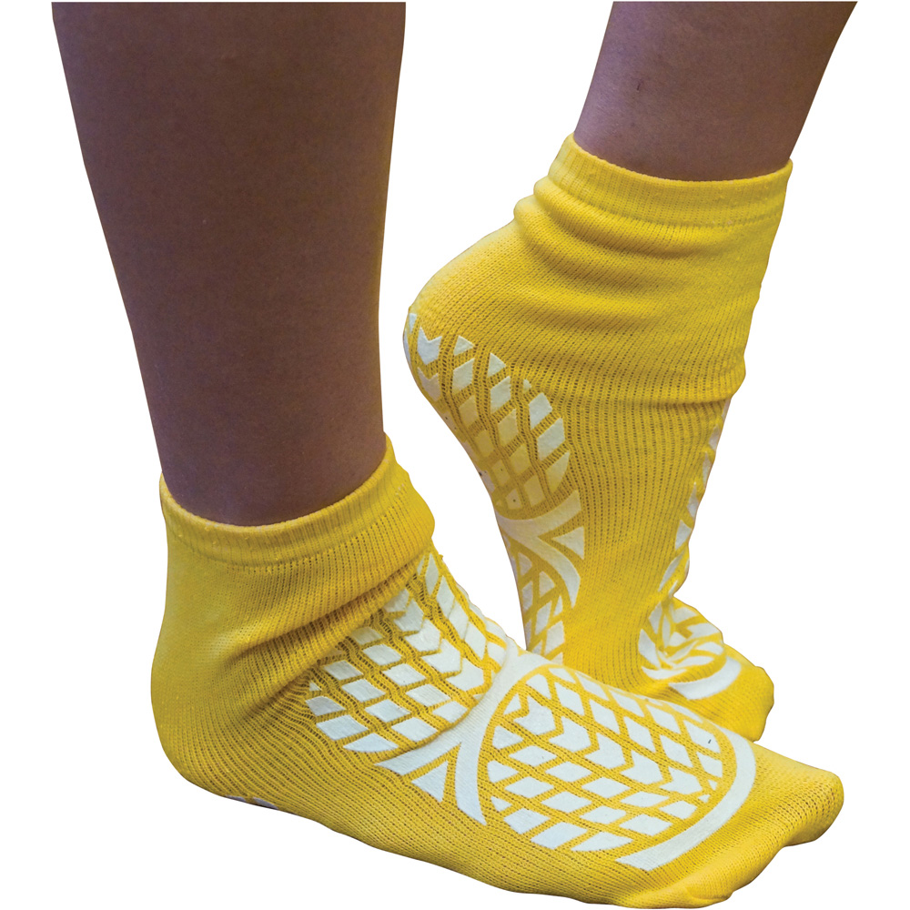 Aidapt Yellow Double Sided Patient Slipper Sock Medium Image 2