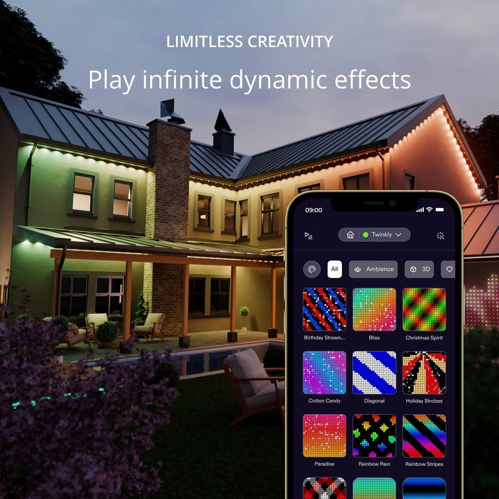 Twinkly 72 RGB LED Smart White Cable Permanent Light Strip 30m Image 9