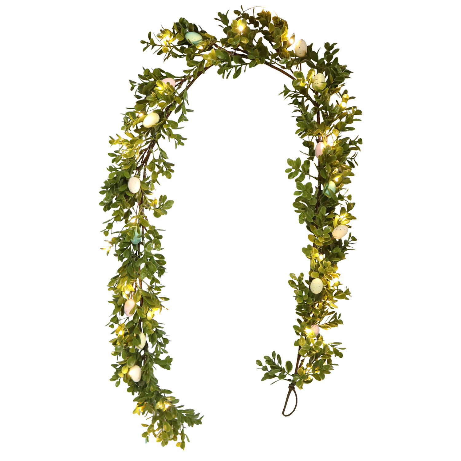 Botanical Easter Egg Garland - Green Image