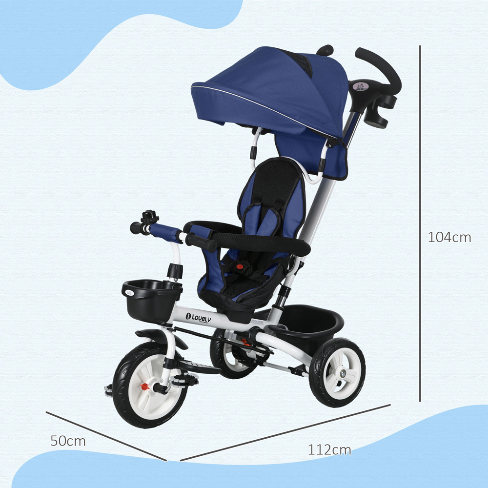 Tommy Toys Dark Blue 6 in 1 Toddler Trike Image 8