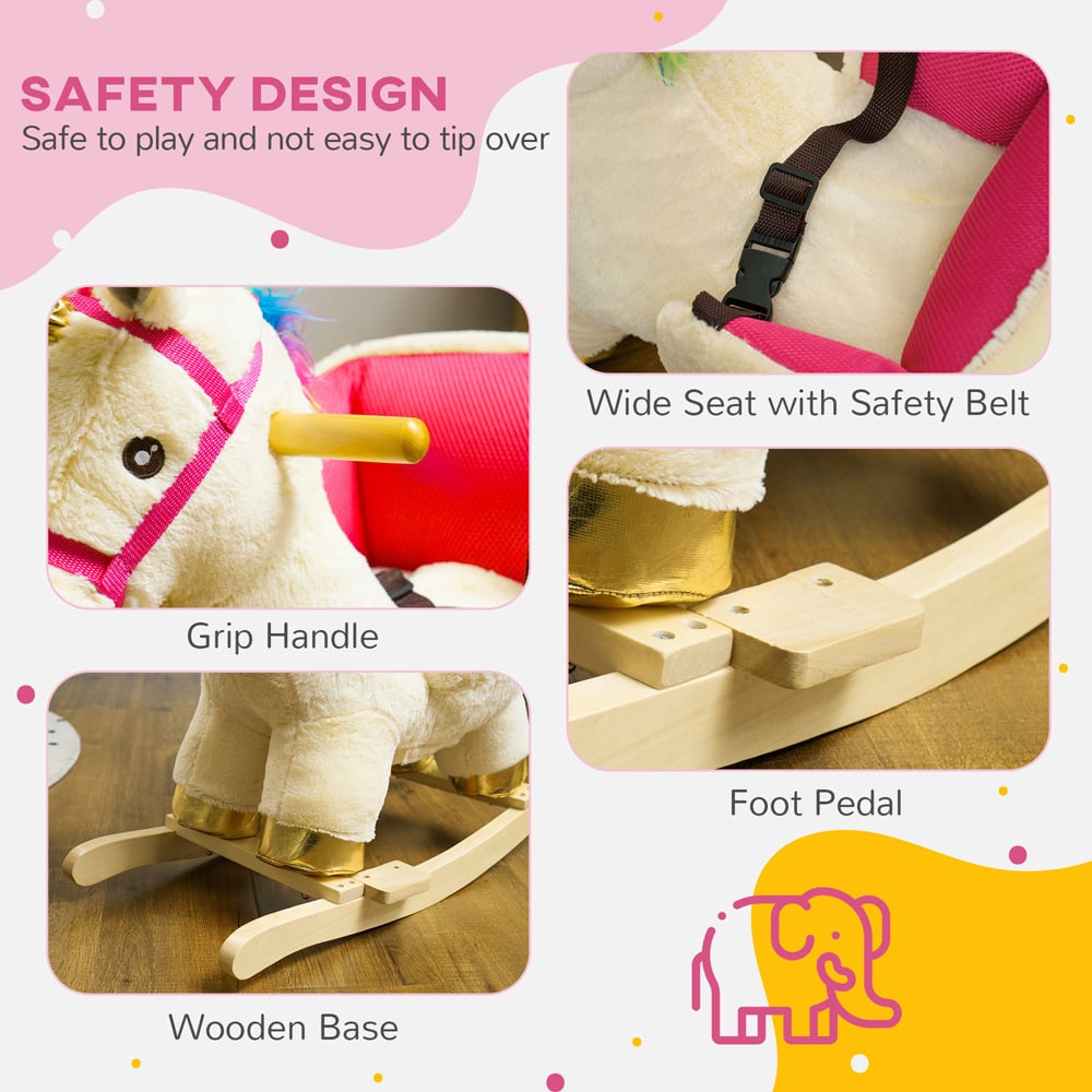 AIYAPLAY Rocking Horse with Unicorn Design Image 6
