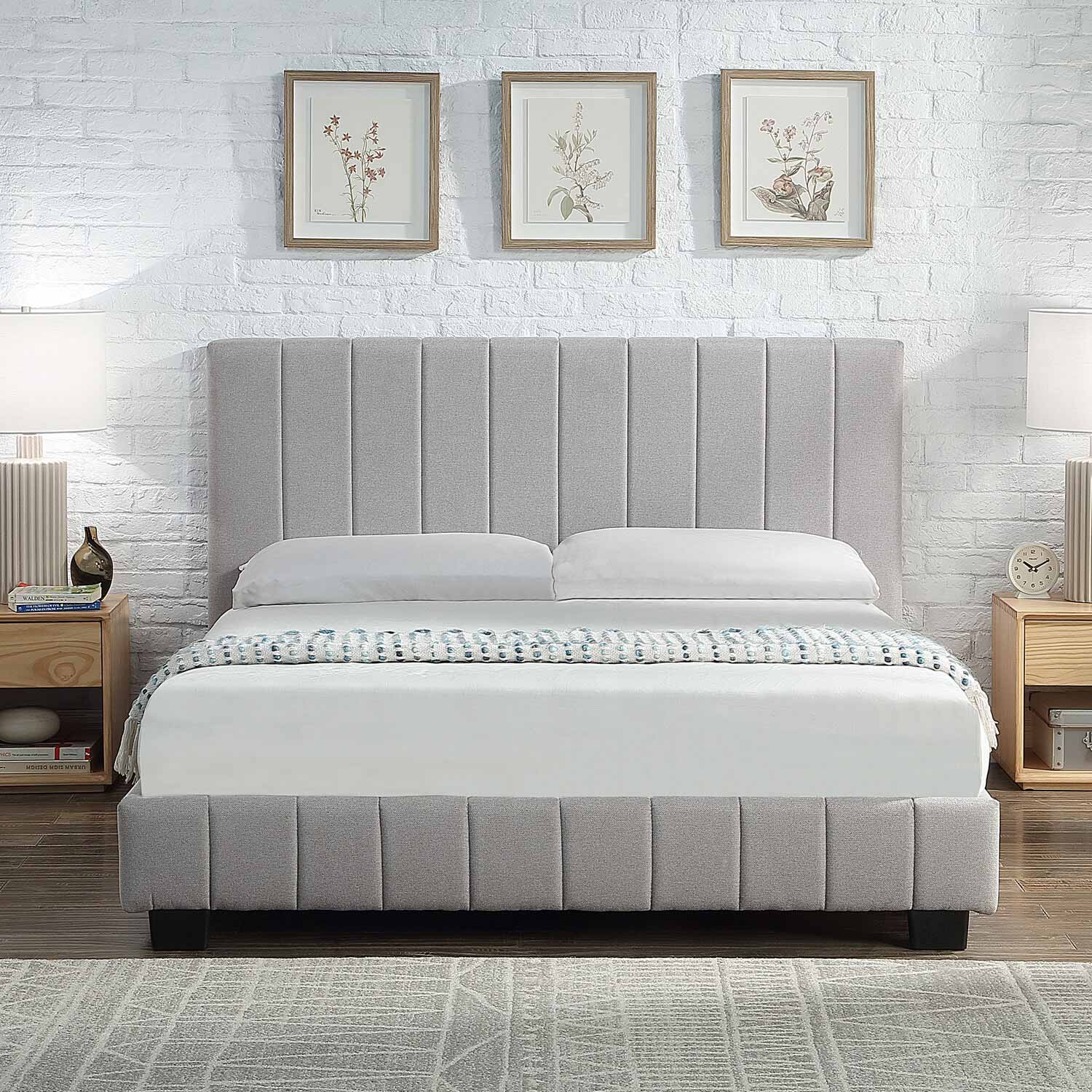 Parker Double Bed Grey Image 1