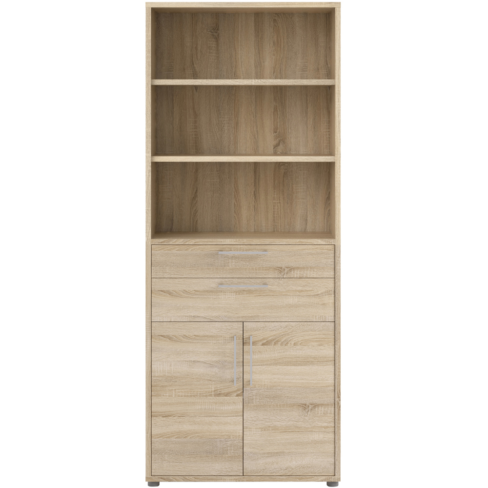 Florence 2 Door 2 Drawer 3 Shelf Oak Bookcase Image 3
