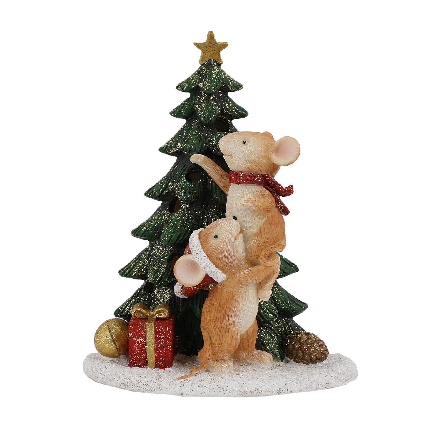 Once upon a Christmas Mice LED Tree Ornament Image