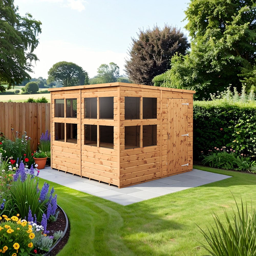 Empire Sheds 8 x 6ft Tongue and Groove Potting Pent Garden Shed Image 2