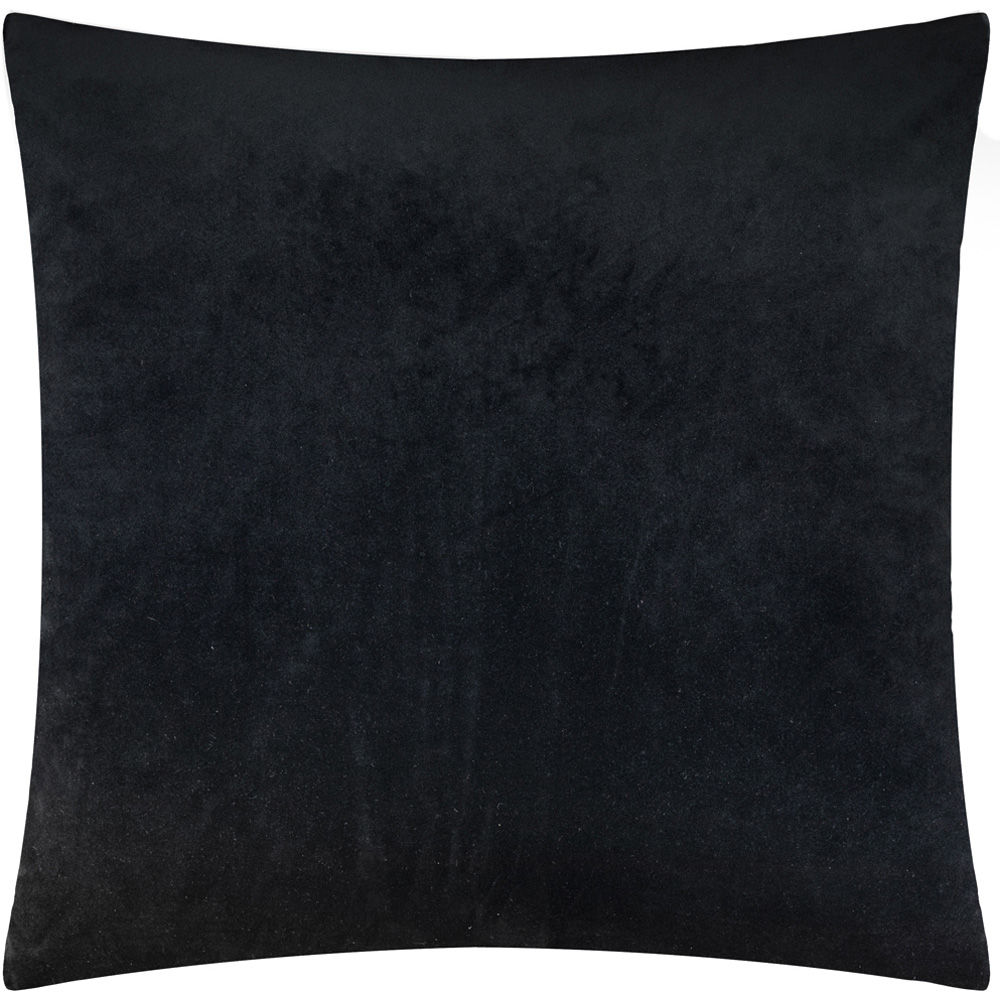 Paoletti Evoke Black Cut Velvet Cushion 55 x 55cm Image 3